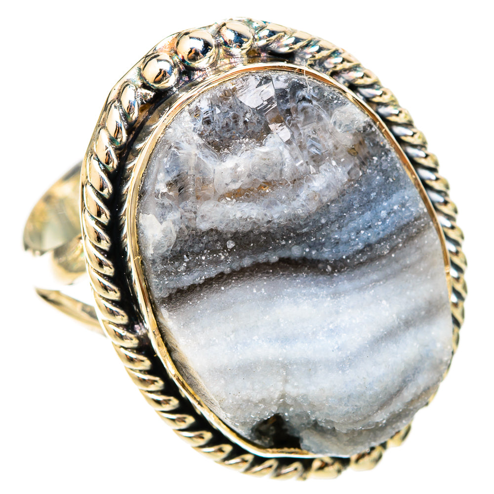 Desert Druzy Rings handcrafted by Ana Silver Co - RING120882 - Photo 2
