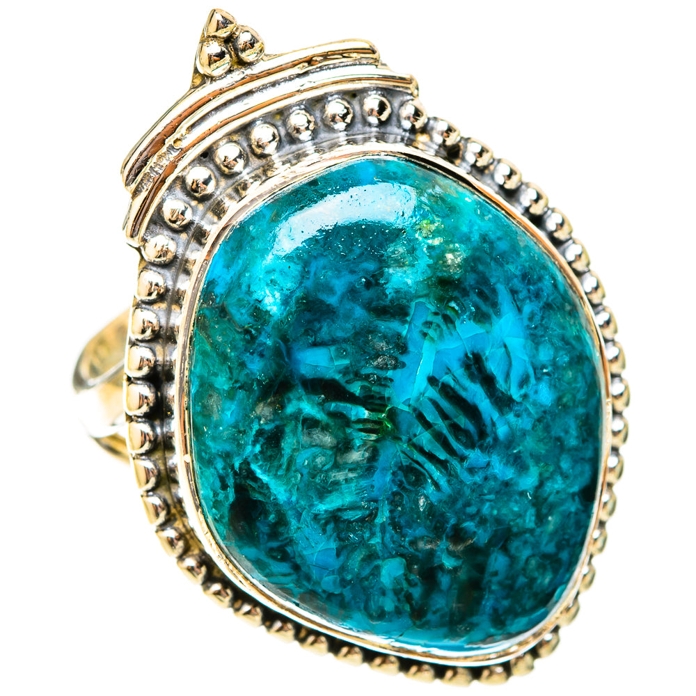 Chrysocolla Rings handcrafted by Ana Silver Co - RING120884 - Photo 2