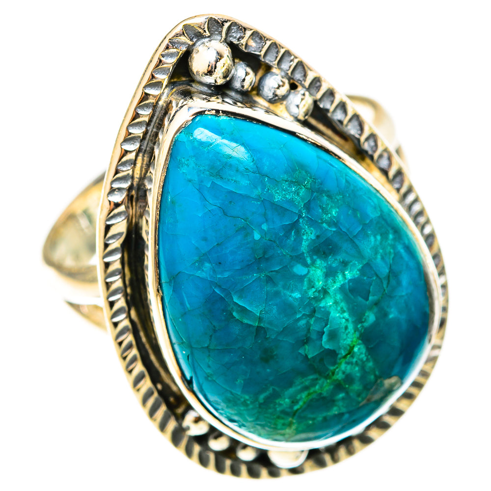 Chrysocolla Rings handcrafted by Ana Silver Co - RING120890 - Photo 2