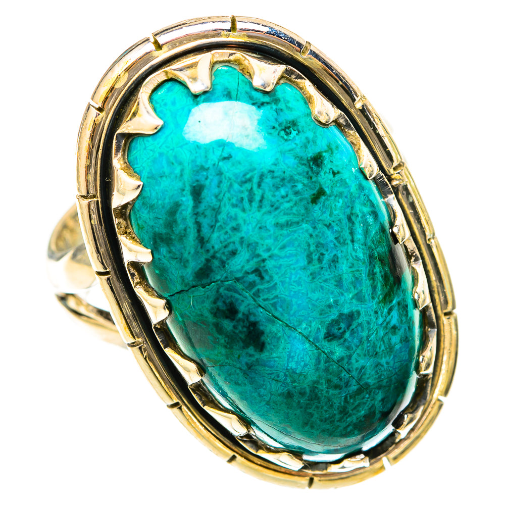 Chrysocolla Rings handcrafted by Ana Silver Co - RING120893 - Photo 2