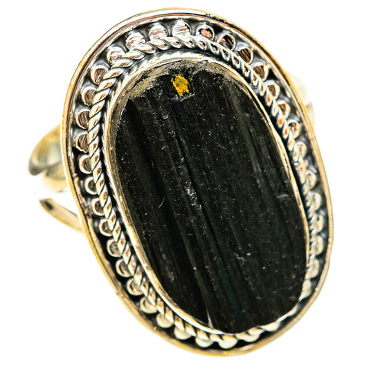 Black Tourmaline Rings handcrafted by Ana Silver Co - RING120924 - Photo 2