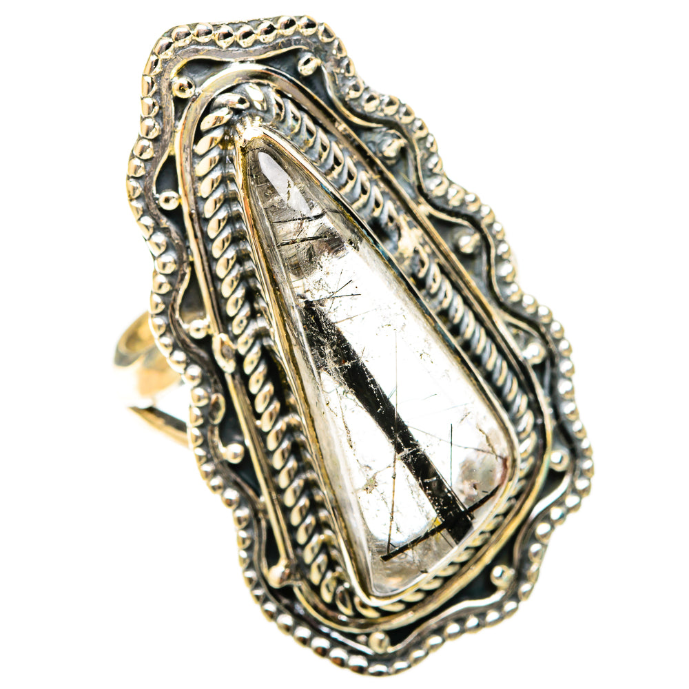 Tourmalinated Quartz Rings handcrafted by Ana Silver Co - RING120925 - Photo 2