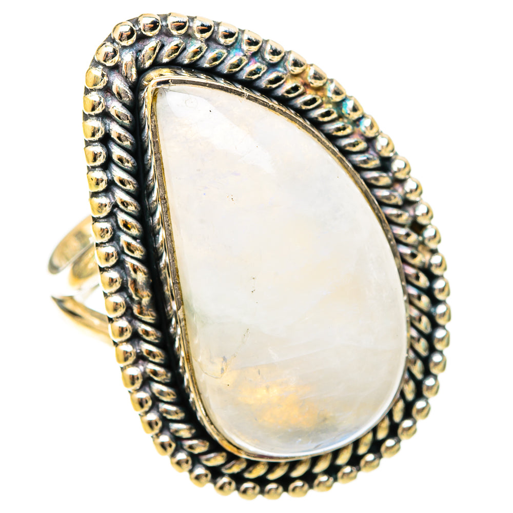 Rainbow Moonstone Rings handcrafted by Ana Silver Co - RING120926 - Photo 2