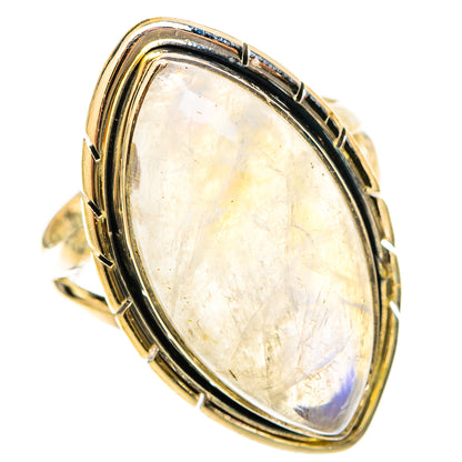 Rainbow Moonstone Rings handcrafted by Ana Silver Co - RING120927 - Photo 2