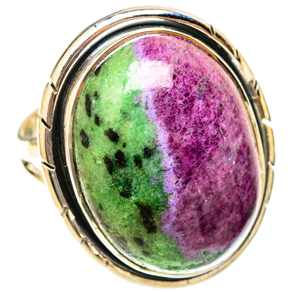 Ruby Zoisite Rings handcrafted by Ana Silver Co - RING120936 - Photo 2