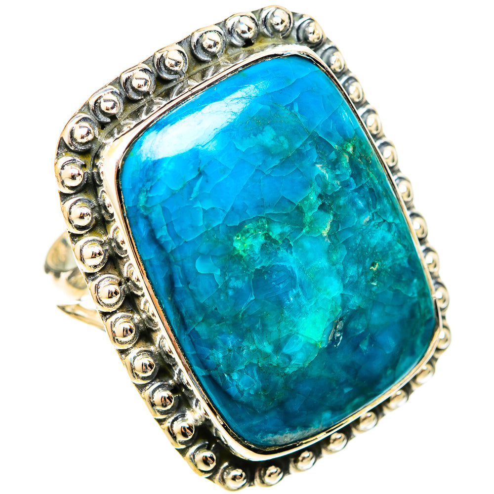 Chrysocolla Rings handcrafted by Ana Silver Co - RING120949 - Photo 2