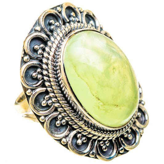 Prehnite Rings handcrafted by Ana Silver Co - RING120957 - Photo 2