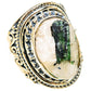 Green Tourmaline In Quartz Rings handcrafted by Ana Silver Co - RING120961 - Photo 2