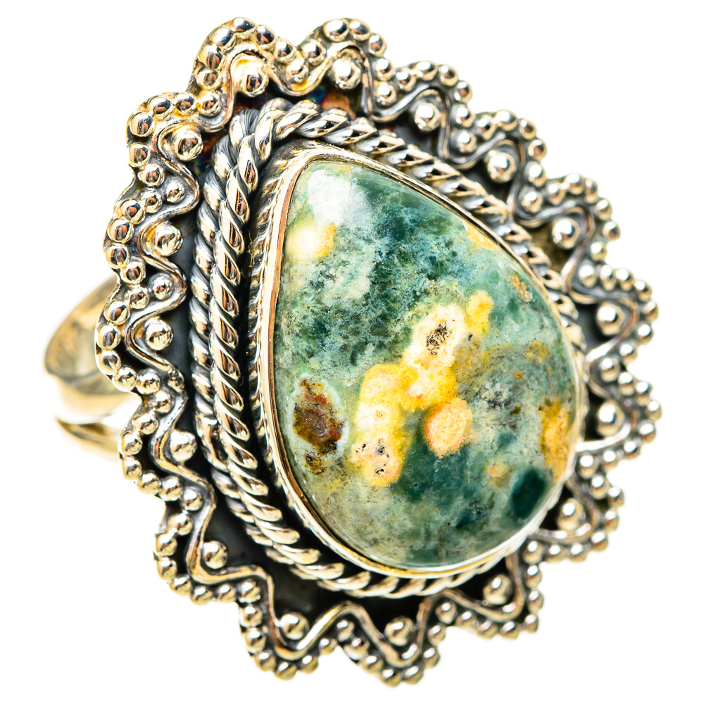 Ocean Jasper Rings handcrafted by Ana Silver Co - RING120968 - Photo 2