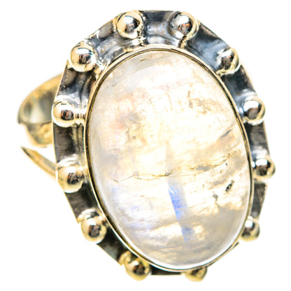 Rainbow Moonstone Rings handcrafted by Ana Silver Co - RING120989 - Photo 2
