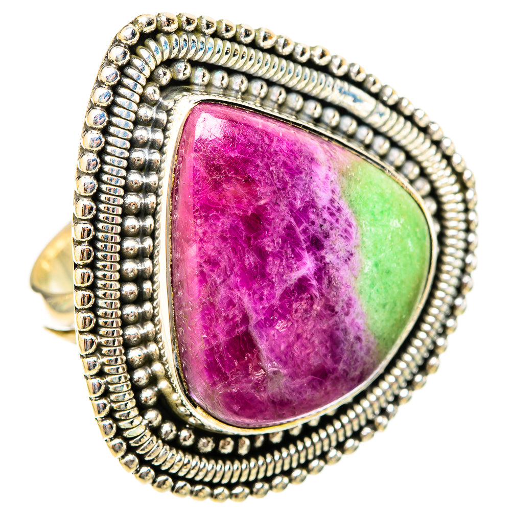 Ruby Zoisite Rings handcrafted by Ana Silver Co - RING120995 - Photo 2