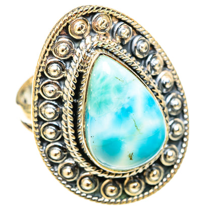 Larimar Rings handcrafted by Ana Silver Co - RING121001 - Photo 2