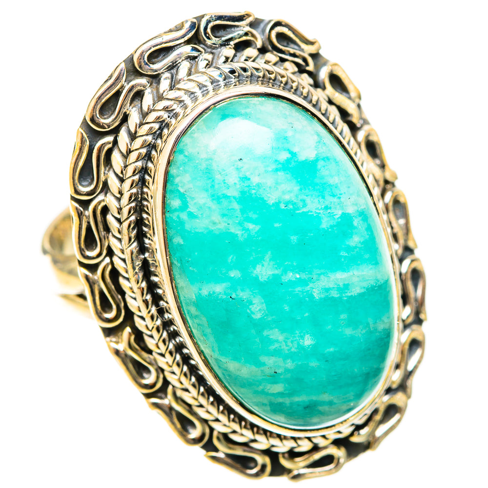 Amazonite Rings handcrafted by Ana Silver Co - RING121007 - Photo 2