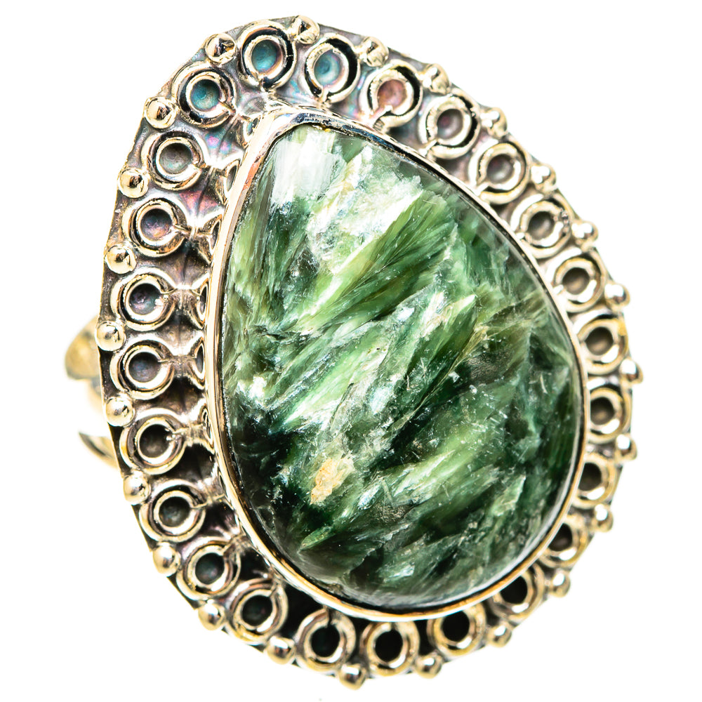 Seraphinite Rings handcrafted by Ana Silver Co - RING121008 - Photo 2