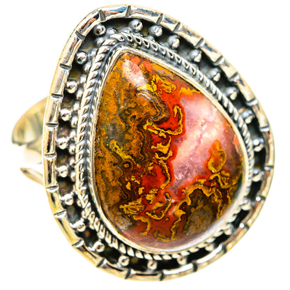 Crazy Lace Agate Rings handcrafted by Ana Silver Co - RING121018 - Photo 2