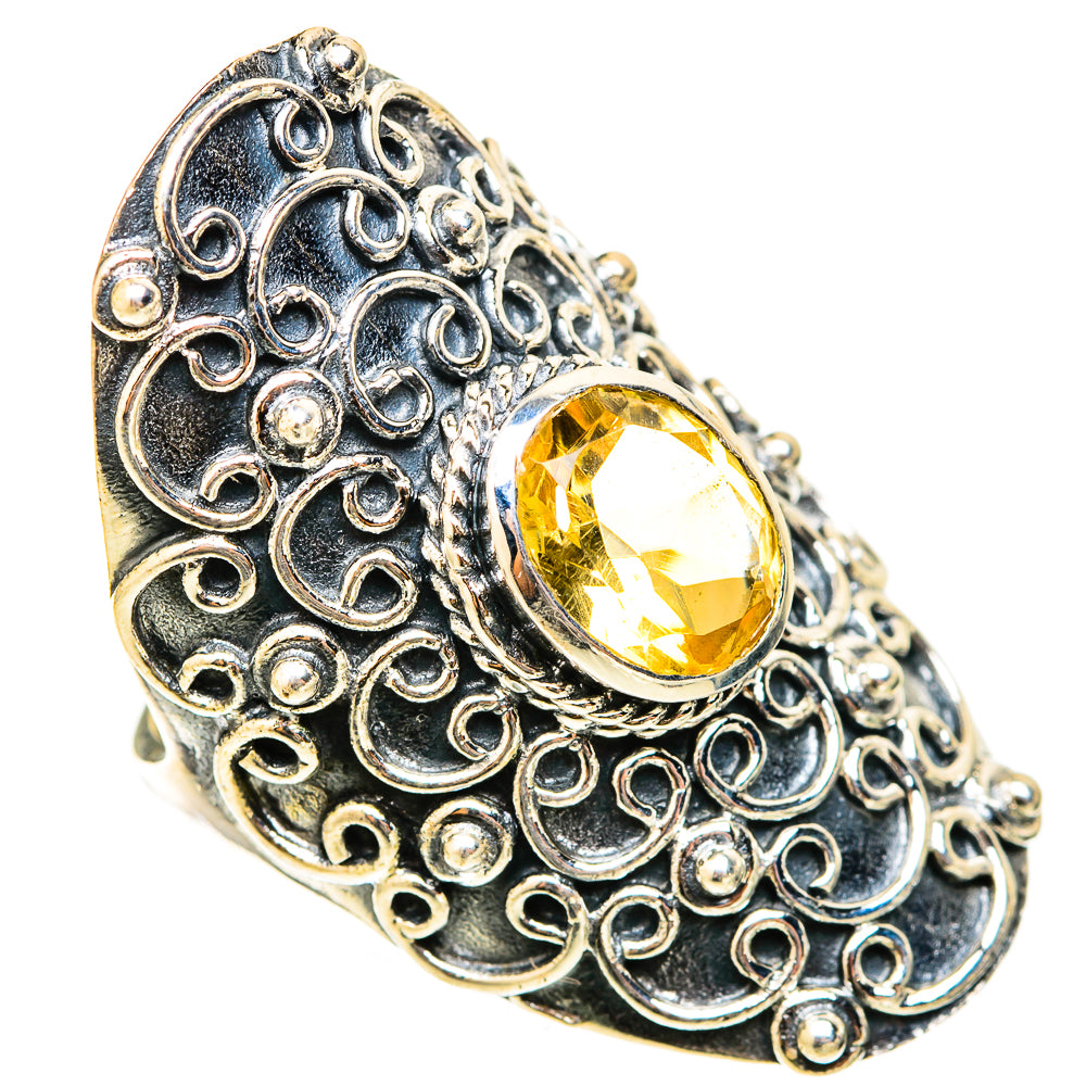 Citrine Rings handcrafted by Ana Silver Co - RING121020 - Photo 2