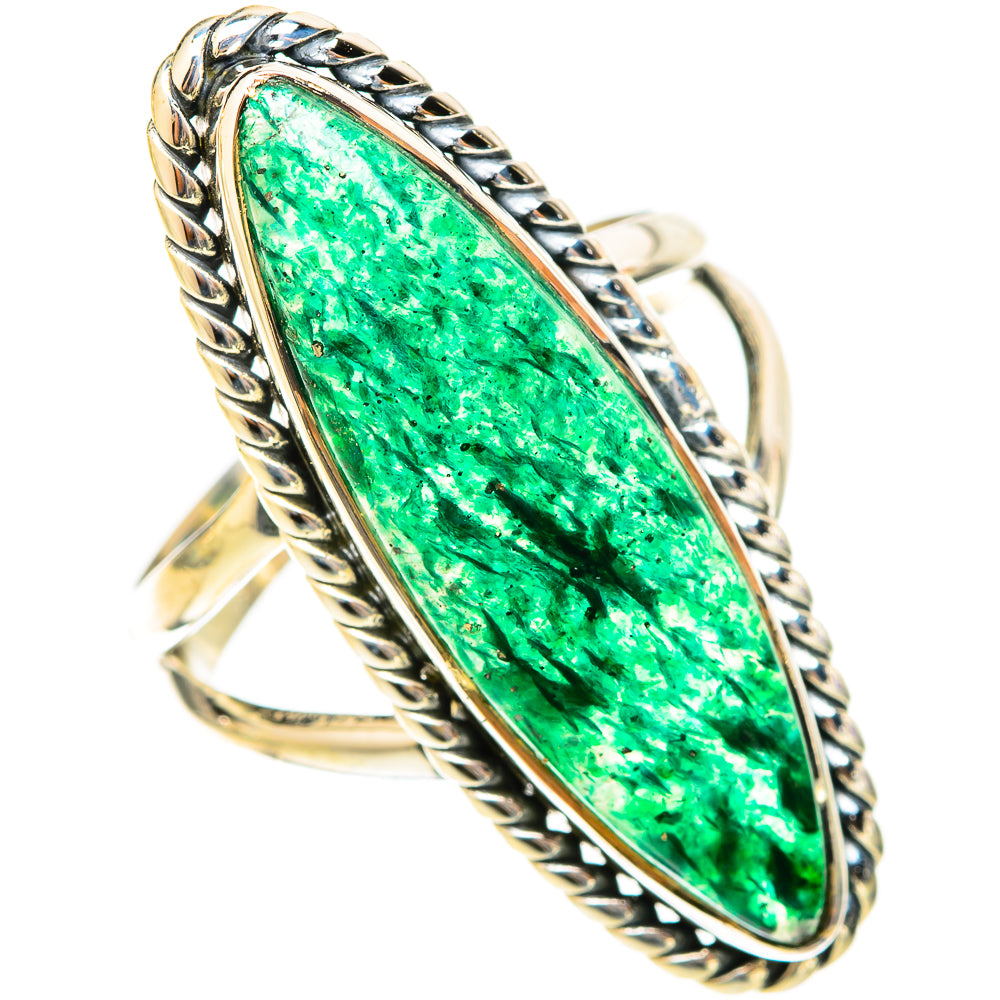 Green Aventurine Rings handcrafted by Ana Silver Co - RING121027 - Photo 2