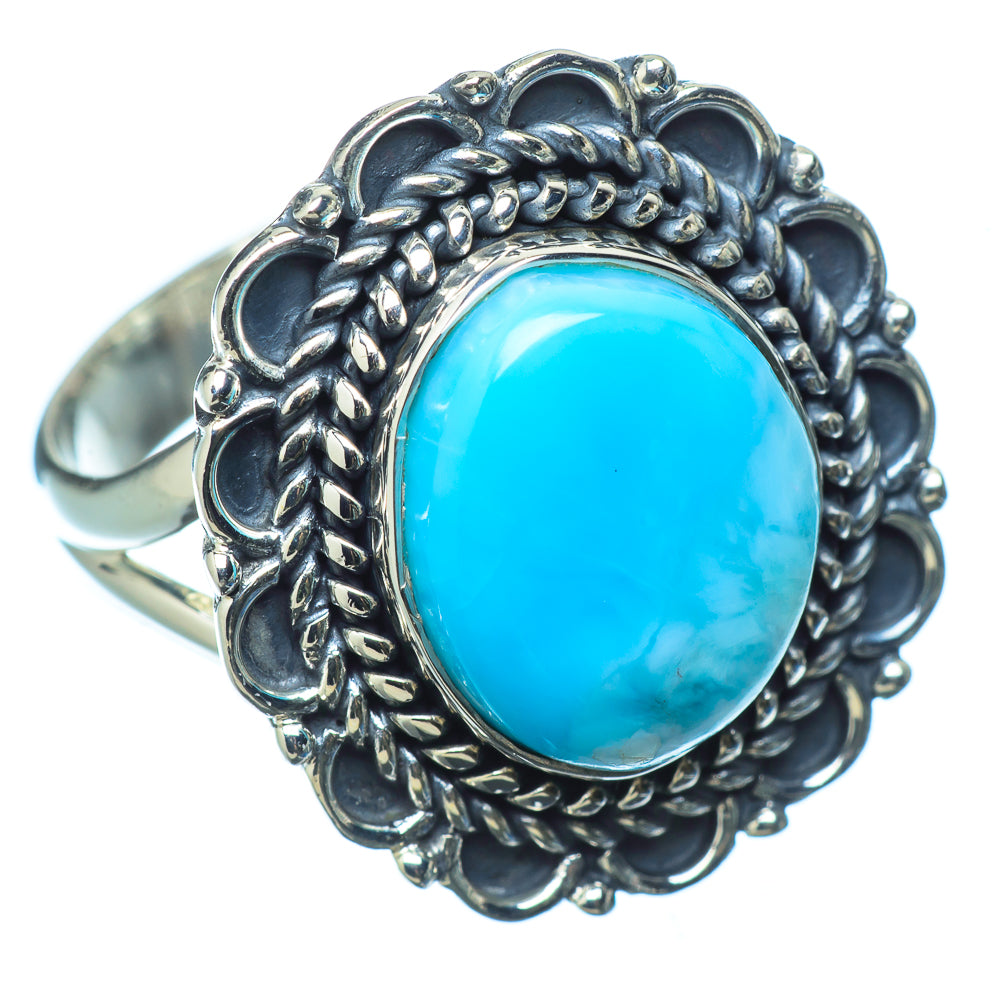 Larimar Rings handcrafted by Ana Silver Co - RING12102
