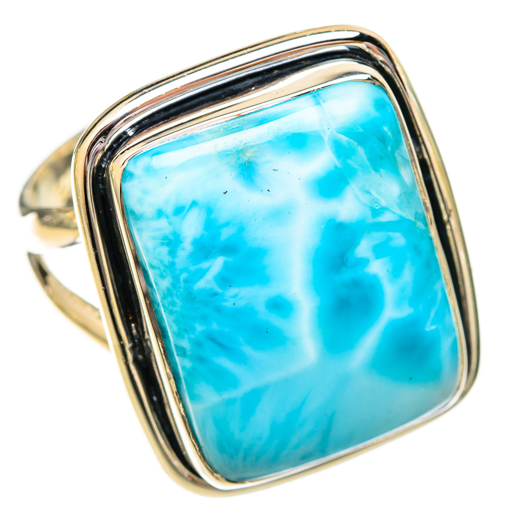 Larimar Rings handcrafted by Ana Silver Co - RING121036 - Photo 2