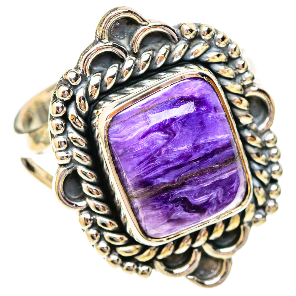 Charoite Rings handcrafted by Ana Silver Co - RING121050 - Photo 2