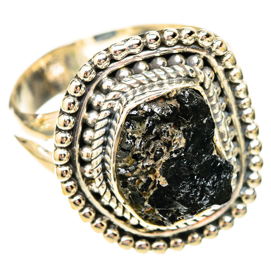 Black Tourmaline Rings handcrafted by Ana Silver Co - RING121053 - Photo 2