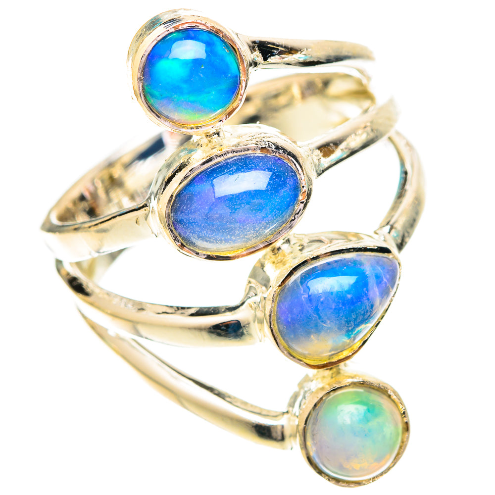 Ethiopian Opal Rings handcrafted by Ana Silver Co - RING121058 - Photo 2
