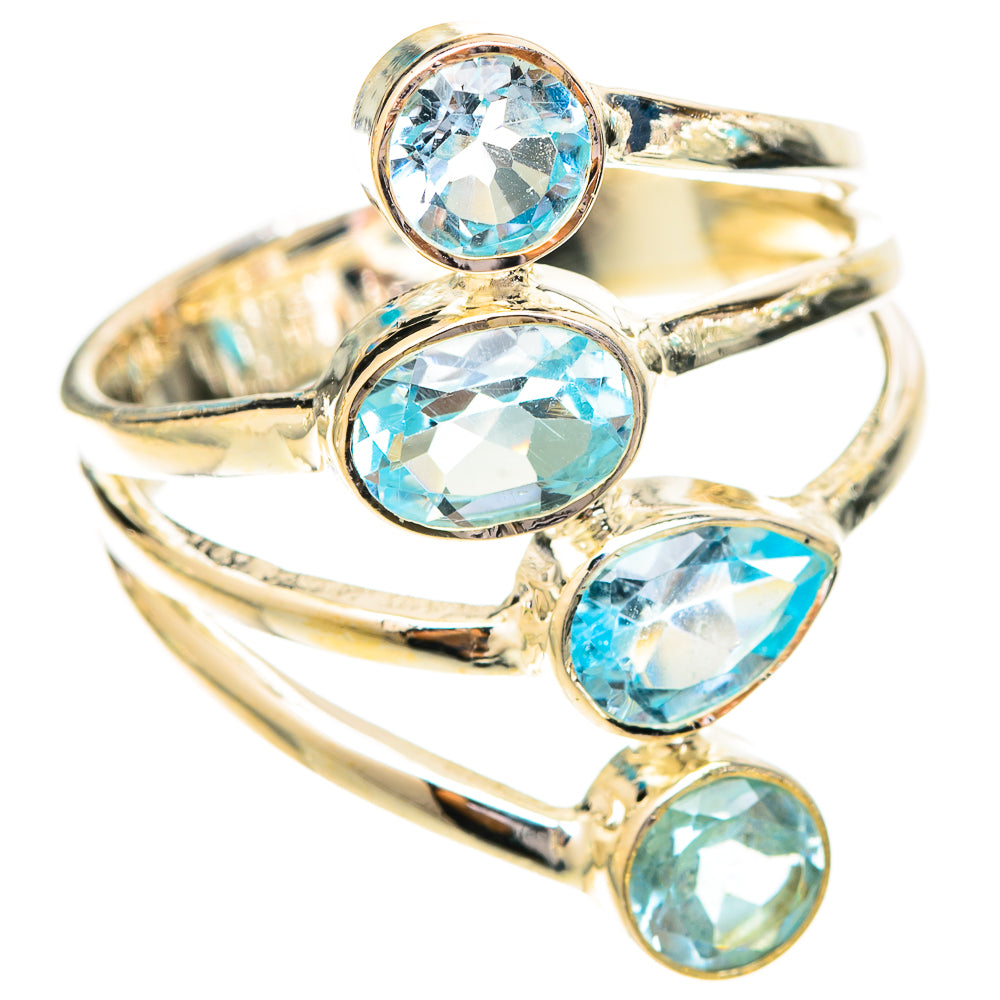 Blue Topaz Rings handcrafted by Ana Silver Co - RING121062 - Photo 2