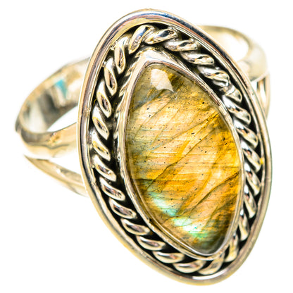 Labradorite Rings handcrafted by Ana Silver Co - RING121065 - Photo 2