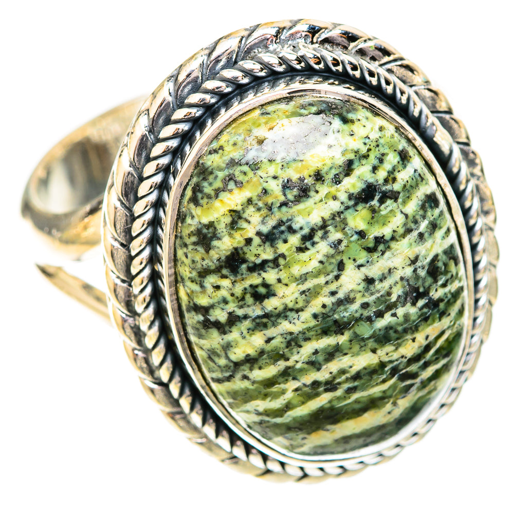 Green Swiss Opal Rings handcrafted by Ana Silver Co - RING121073 - Photo 2
