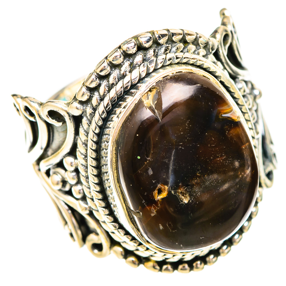Mexican Fire Agate Rings handcrafted by Ana Silver Co - RING121074 - Photo 2
