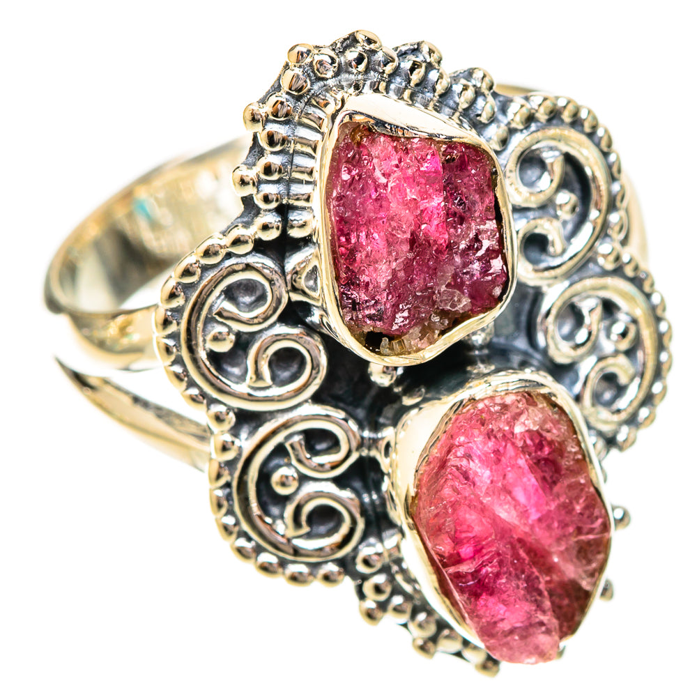 Pink Tourmaline Rings handcrafted by Ana Silver Co - RING121078 - Photo 2