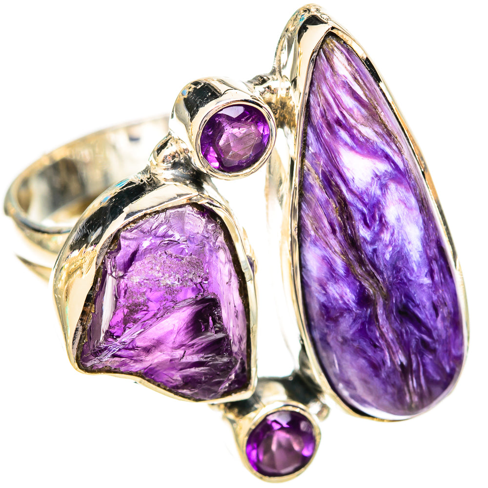 Charoite Rings handcrafted by Ana Silver Co - RING121081 - Photo 2