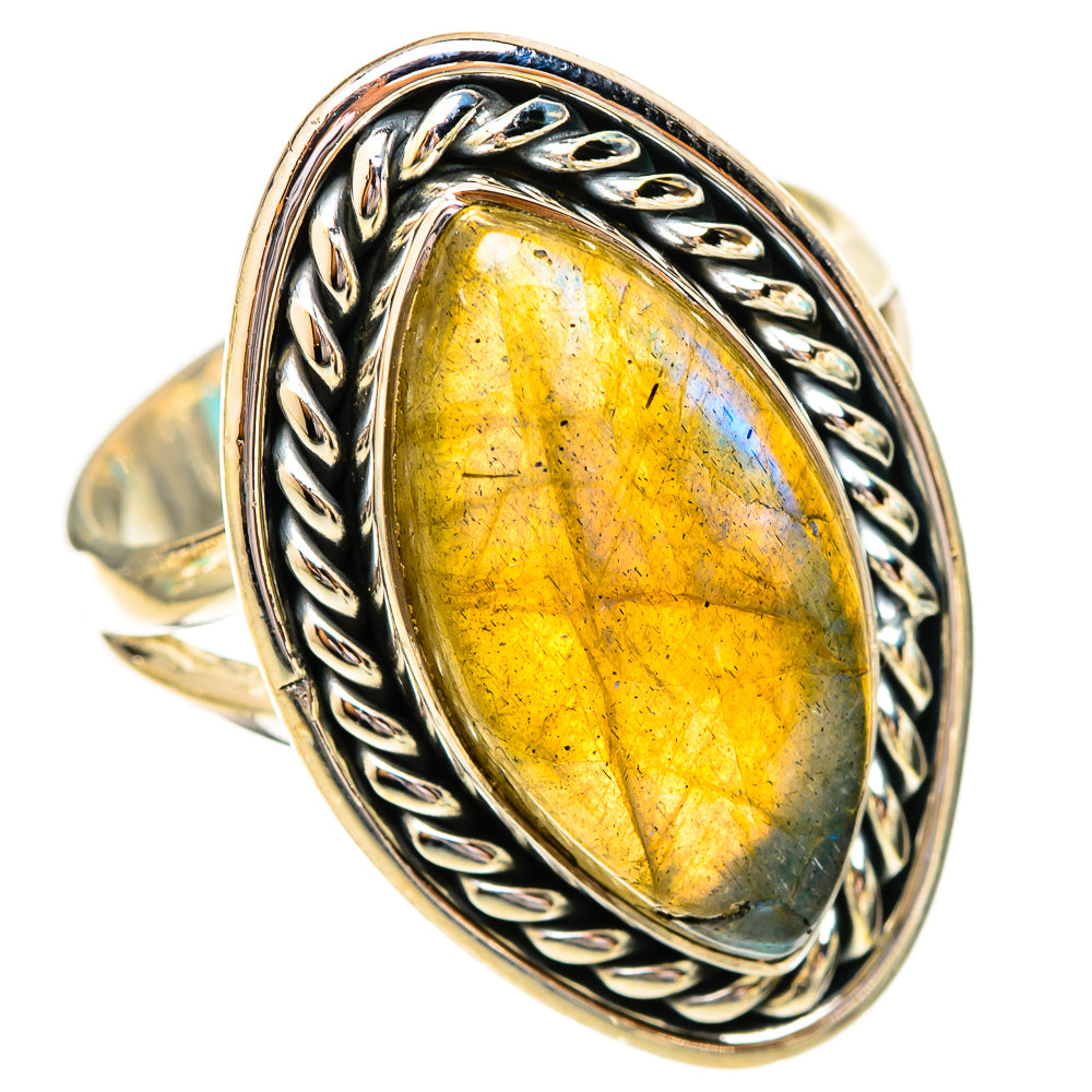 Labradorite Rings handcrafted by Ana Silver Co - RING121094 - Photo 2