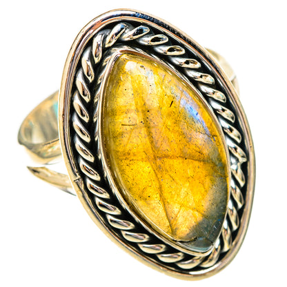 Labradorite Rings handcrafted by Ana Silver Co - RING121094 - Photo 2