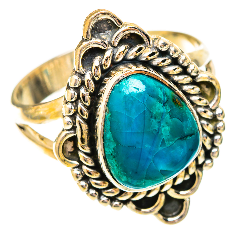 Chrysocolla Rings handcrafted by Ana Silver Co - RING121097 - Photo 2