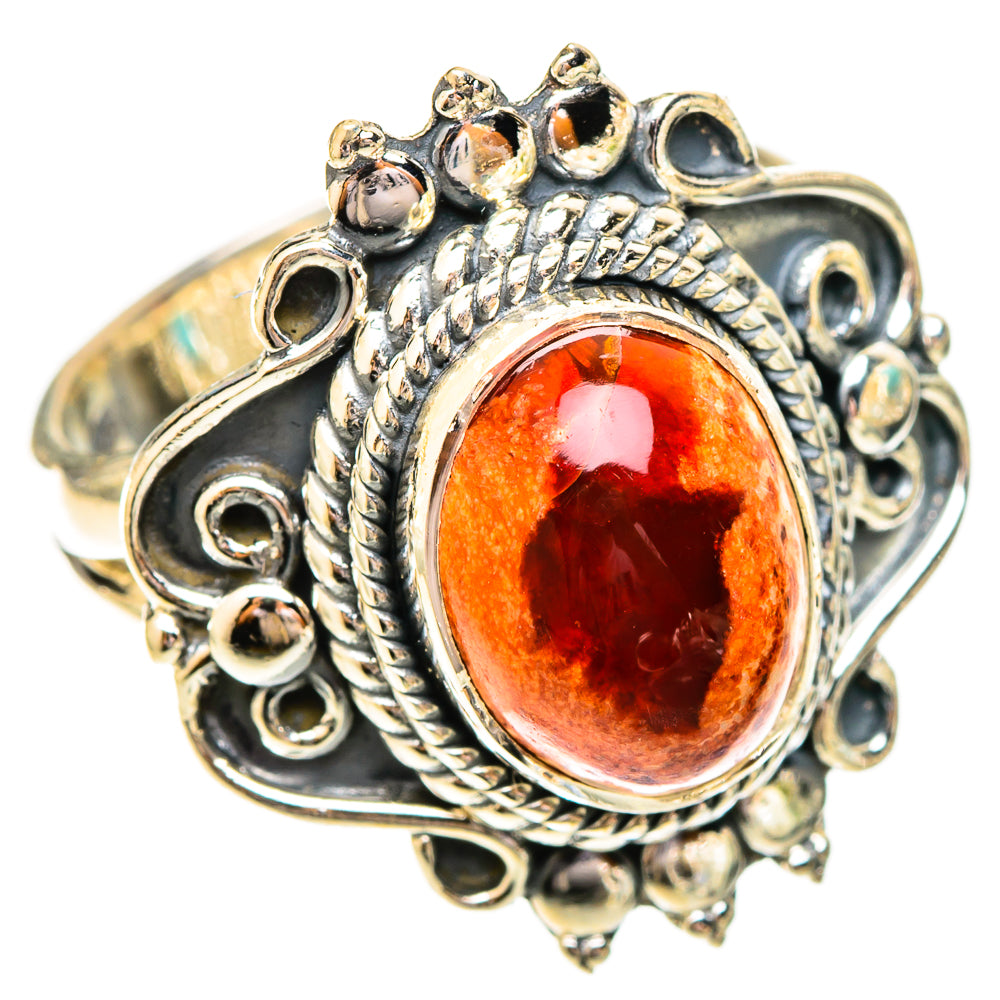Mexican Fire Opal Rings handcrafted by Ana Silver Co - RING121119 - Photo 2