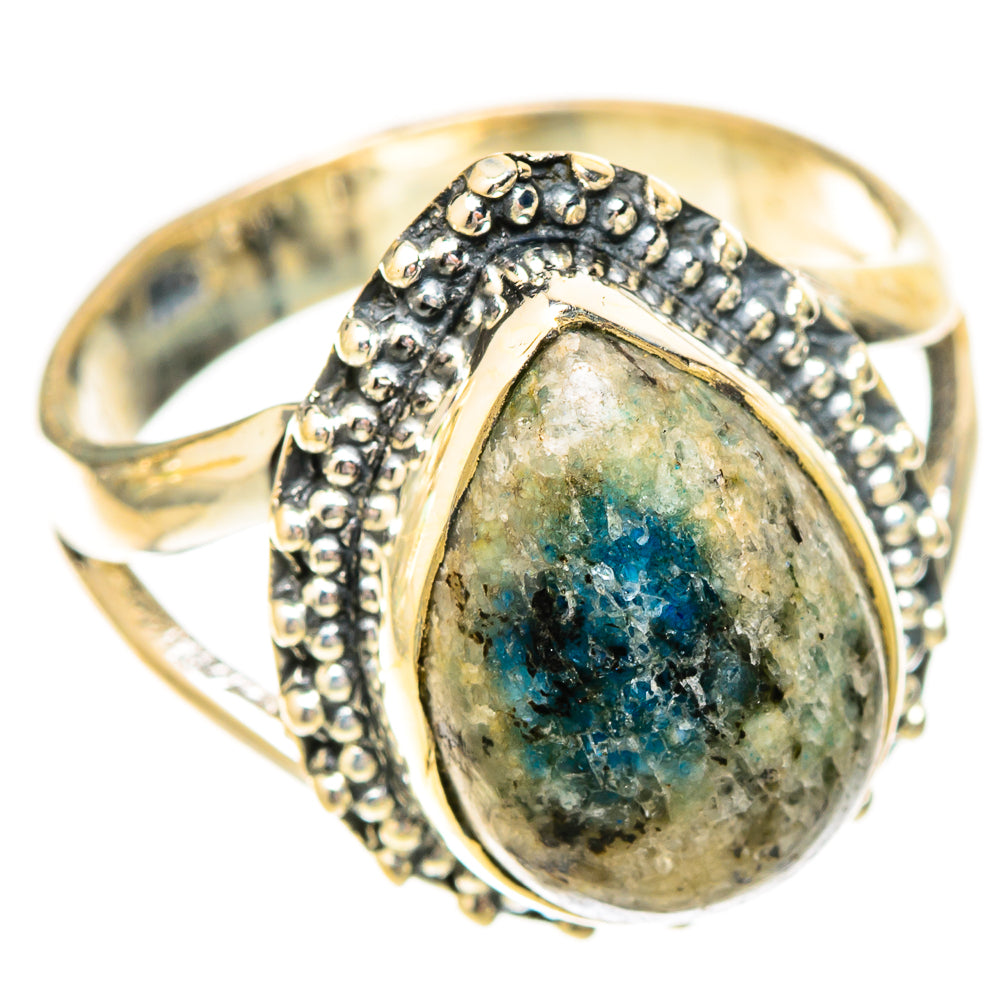 K2 Blue Azurite Rings handcrafted by Ana Silver Co - RING121122 - Photo 2