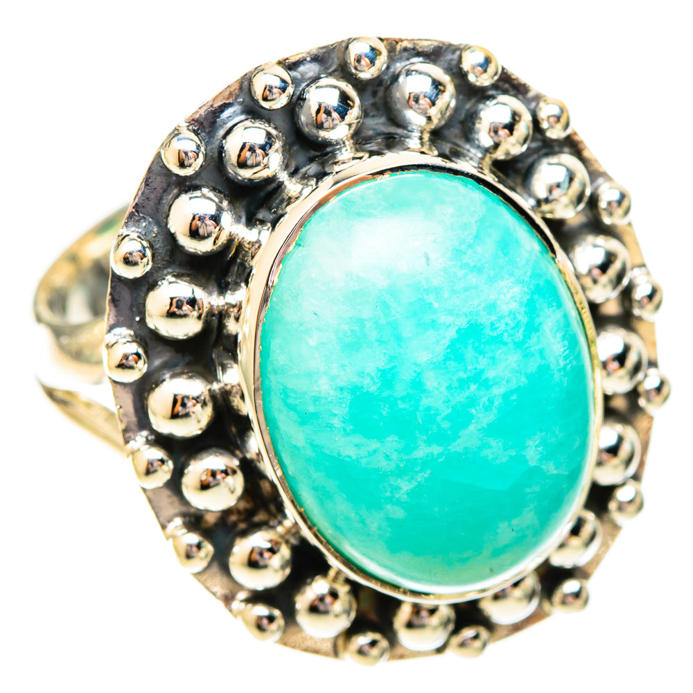 Amazonite Rings handcrafted by Ana Silver Co - RING121131 - Photo 2
