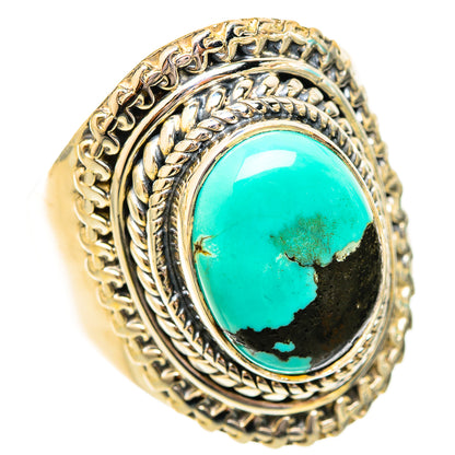 Tibetan Turquoise Rings handcrafted by Ana Silver Co - RING121153 - Photo 2
