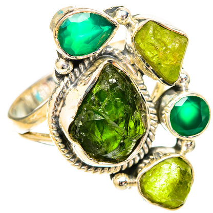 Chrome Diopside Rings handcrafted by Ana Silver Co - RING121159 - Photo 2