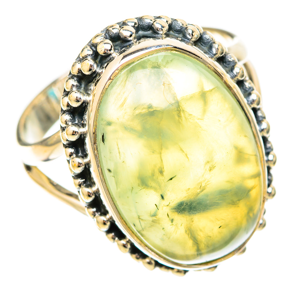 Prehnite Rings handcrafted by Ana Silver Co - RING121161 - Photo 2