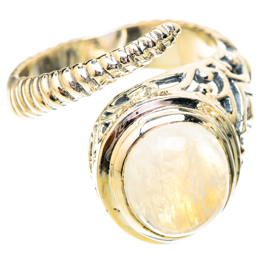 Rainbow Moonstone Rings handcrafted by Ana Silver Co - RING121175 - Photo 2