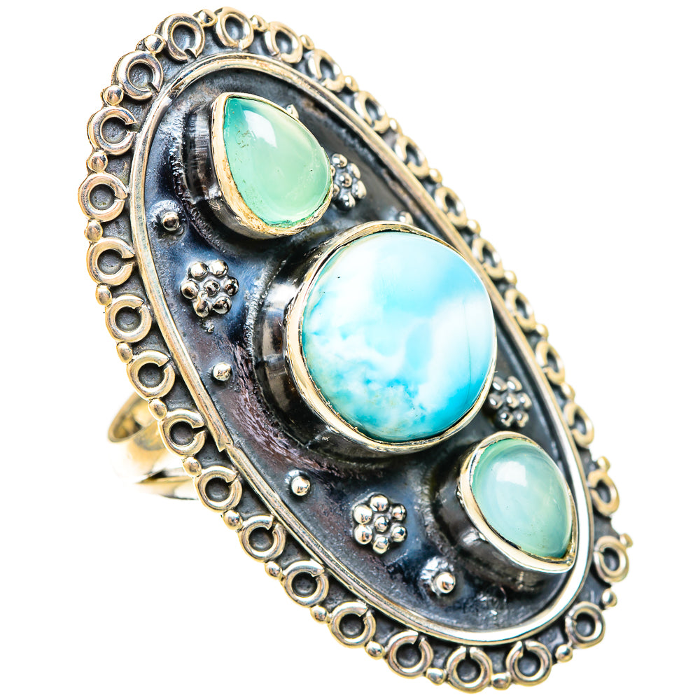 Larimar Rings handcrafted by Ana Silver Co - RING121181 - Photo 2