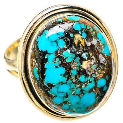 Tibetan Turquoise Rings handcrafted by Ana Silver Co - RING121185 - Photo 2