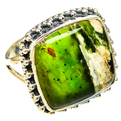 Australian Green Opal Rings handcrafted by Ana Silver Co - RING121188 - Photo 2