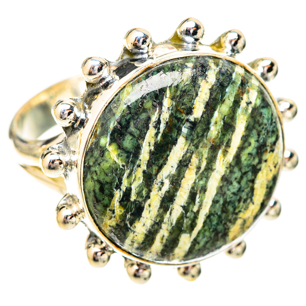 Green Swiss Opal Rings handcrafted by Ana Silver Co - RING121191 - Photo 2