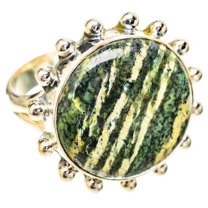 Green Swiss Opal Rings handcrafted by Ana Silver Co - RING121191 - Photo 2