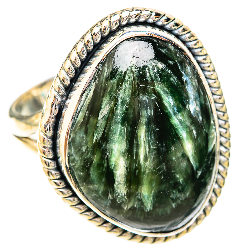 Seraphinite Rings handcrafted by Ana Silver Co - RING121193 - Photo 2