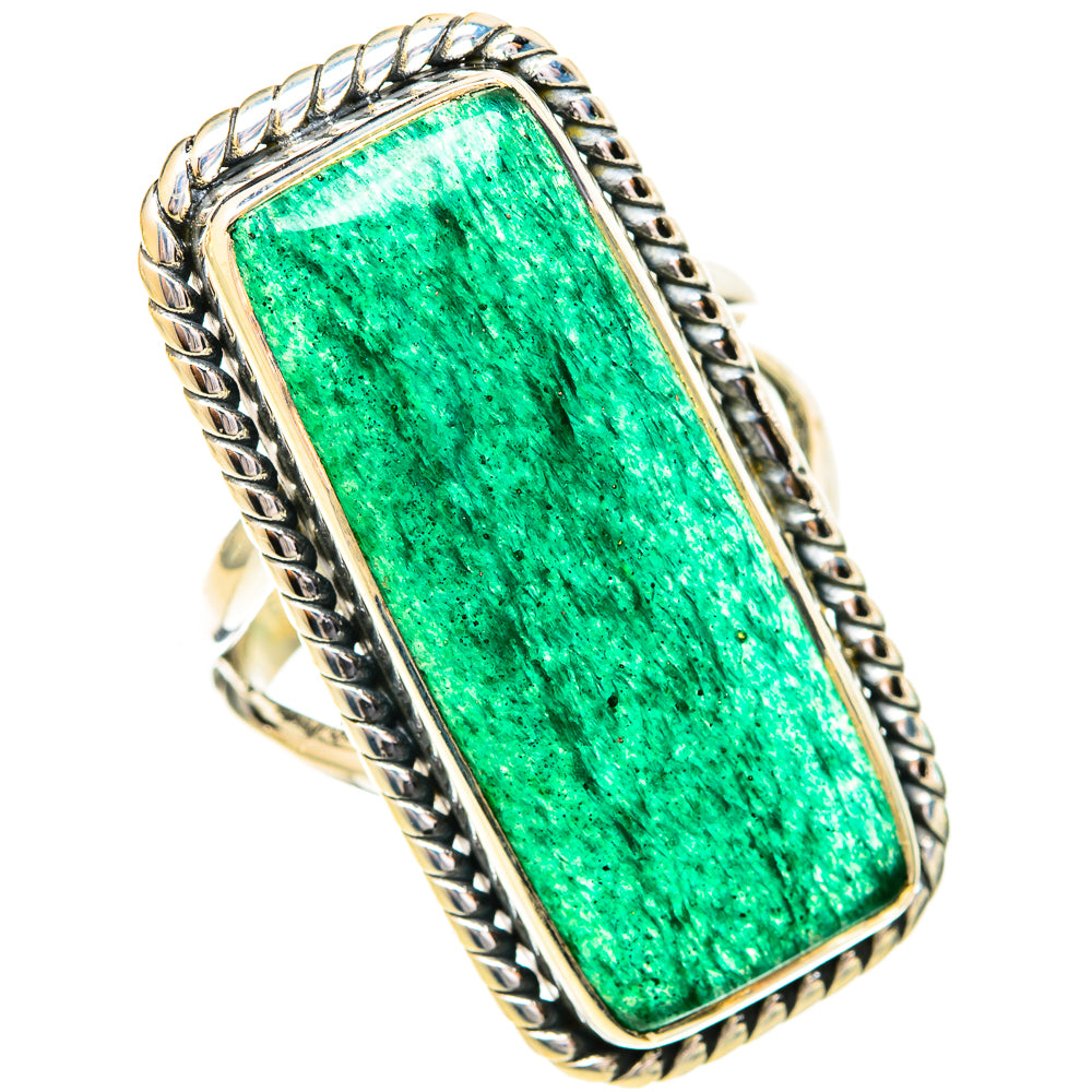 Green Aventurine Rings handcrafted by Ana Silver Co - RING121198 - Photo 2
