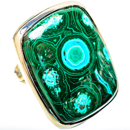 Malachite In Chrysocolla Rings handcrafted by Ana Silver Co - RING121201 - Photo 2